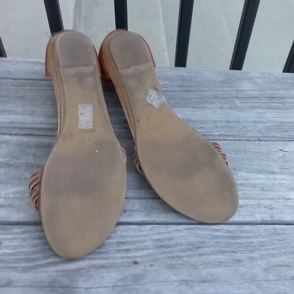 Blowfish Malibu Strappy Ankle Stap Sandals Tan Zipper Flats Open Toe Tan 11 - Picture 5 of 7